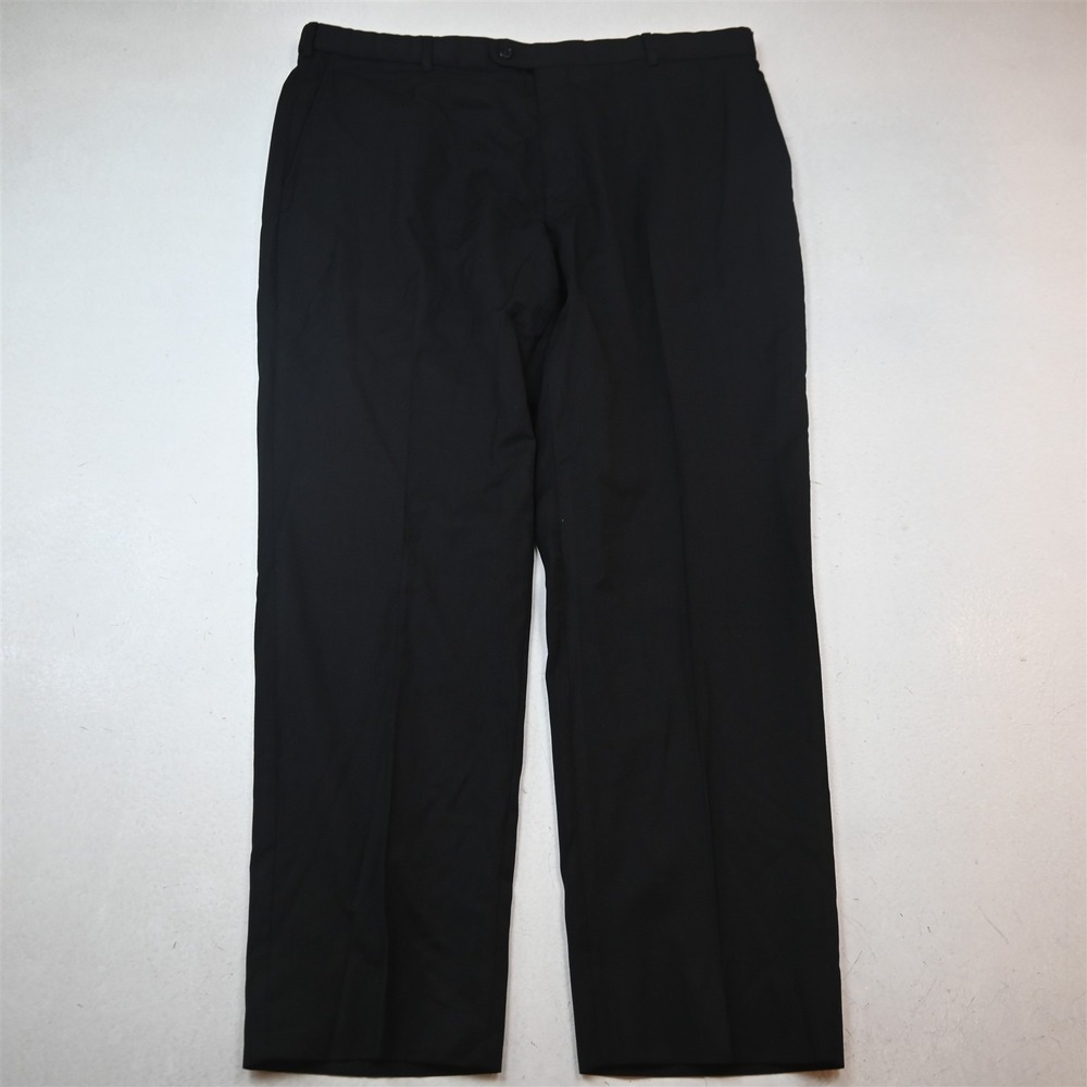 Joseph Abboud 38x30 Black 100% Wool Flat Front Reda Super 110s Straight Pants